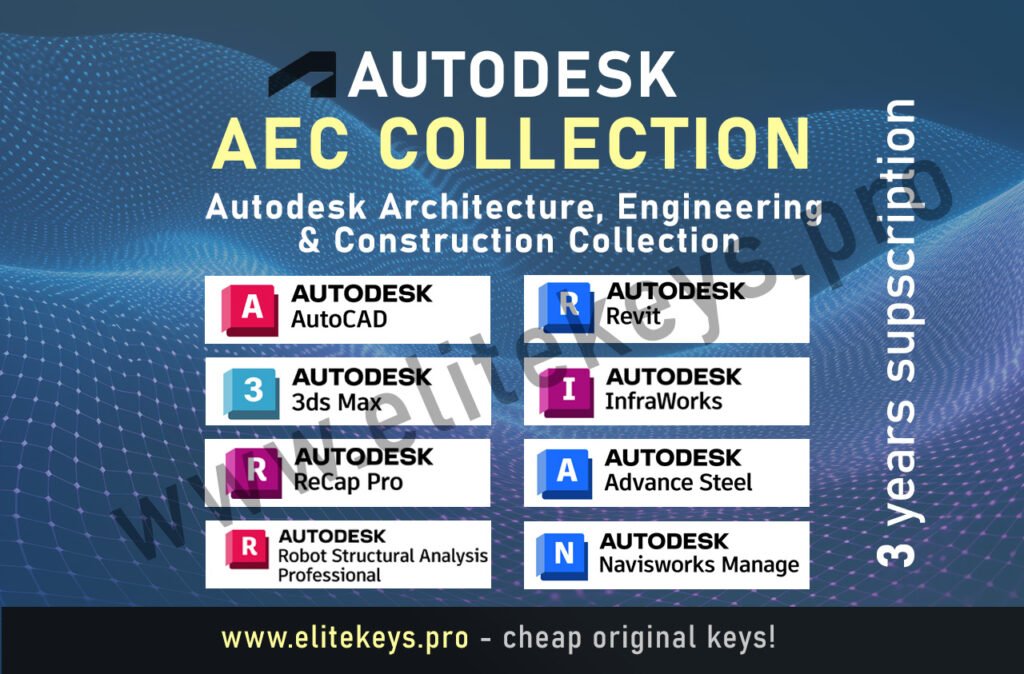 Autodesk AEC collection 2024 - genuine original 3 years subscription